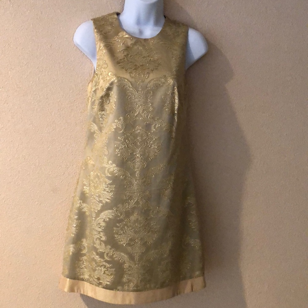 A*B*S COLLECTION Gold Silk Dress Size 2